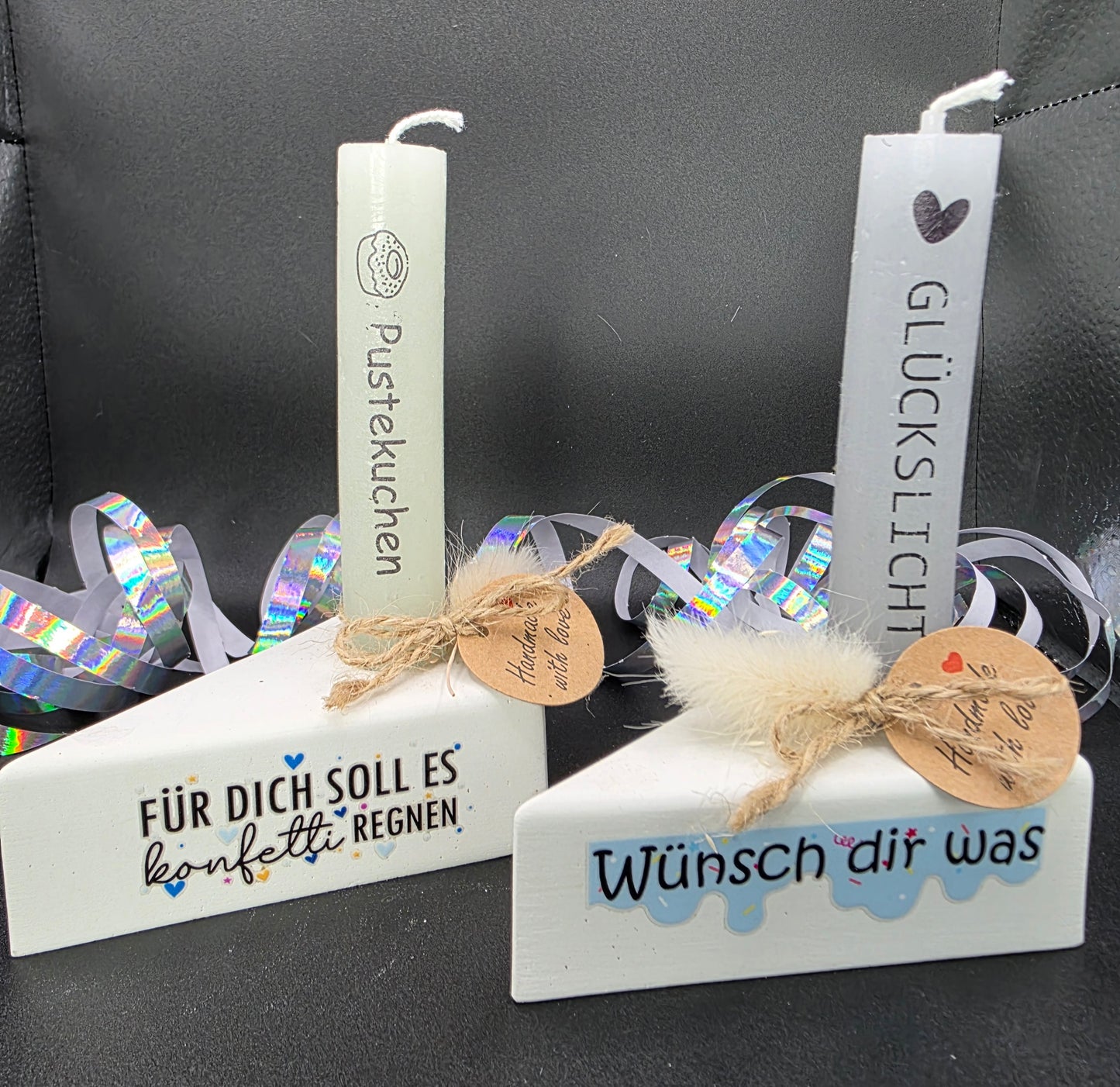 Geburtstag "Kuchenstück To Go" Tortenstück Glückwunsch Happy Birthday Geschenk Kuchen Mitbringsel
