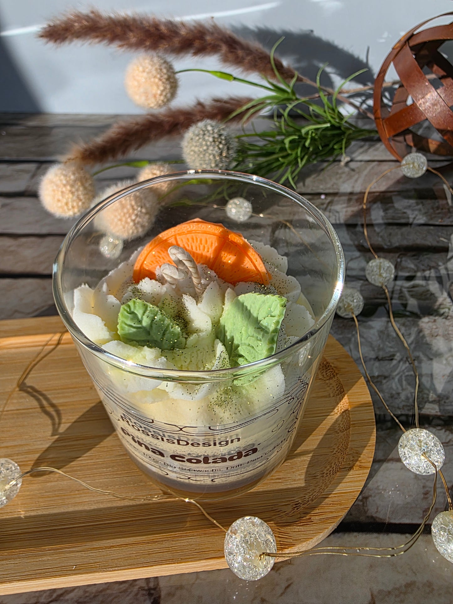 Orange Pina Colada Kerze