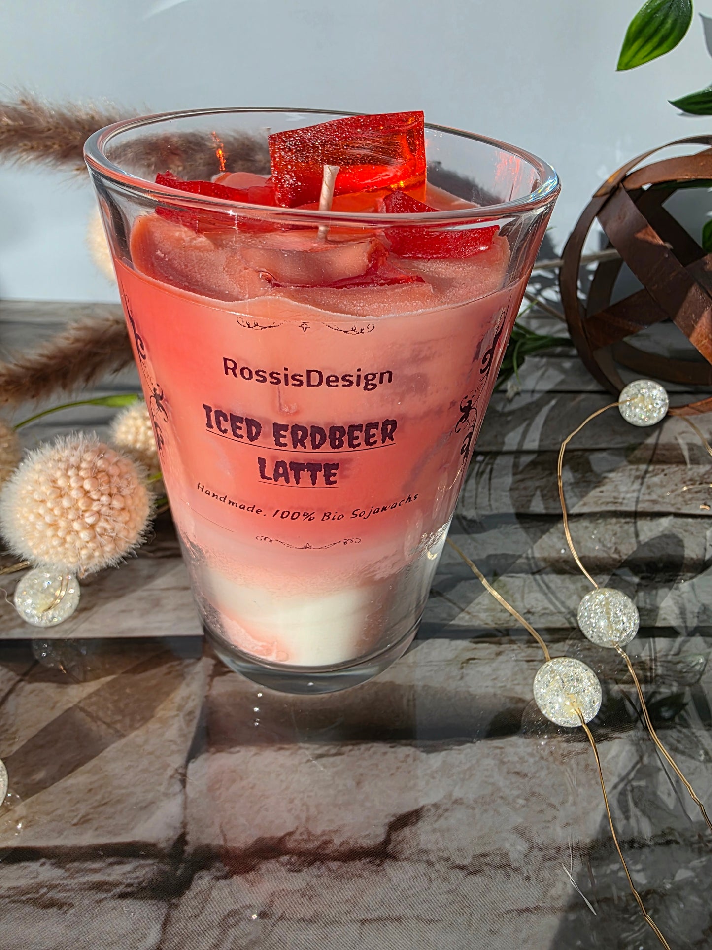 Iced Erdbeer Latte